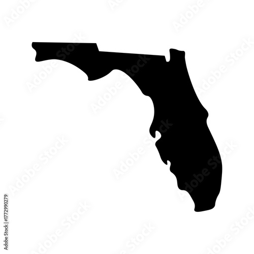 Florida state map silhouette