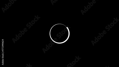 Abstract beautiful loading circle and buffering icon background 4k illustration.