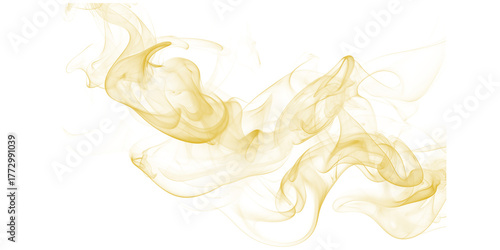 Golden Smoke Abstract Ethereal Flowing Shapes Mystical Vapor Artistic Background Black Void