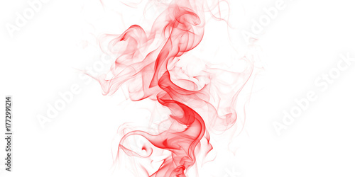 Fototapeta Naklejka Na Ścianę i Meble -  Crimson Smoke Abstract Art Flowing Red Vapor Photography Dark Background Magical Essence Texture