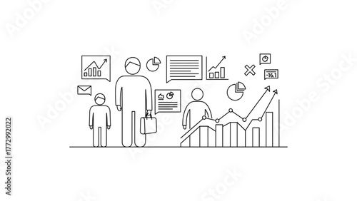 Businessman showing financial report