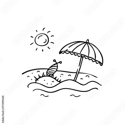 vector illustration of an umbrella