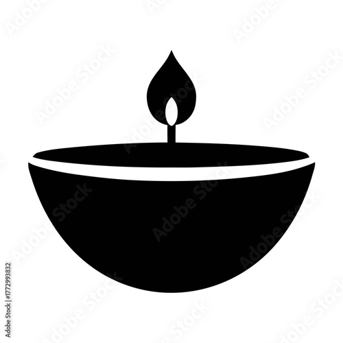 Diwali diya oil lamp vector graphic hindu festival of lights deepavali celebration design element