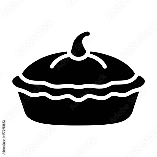 Delicious pumpkin pie dessert vector illustration for thanksgiving holiday baking and autumn season
