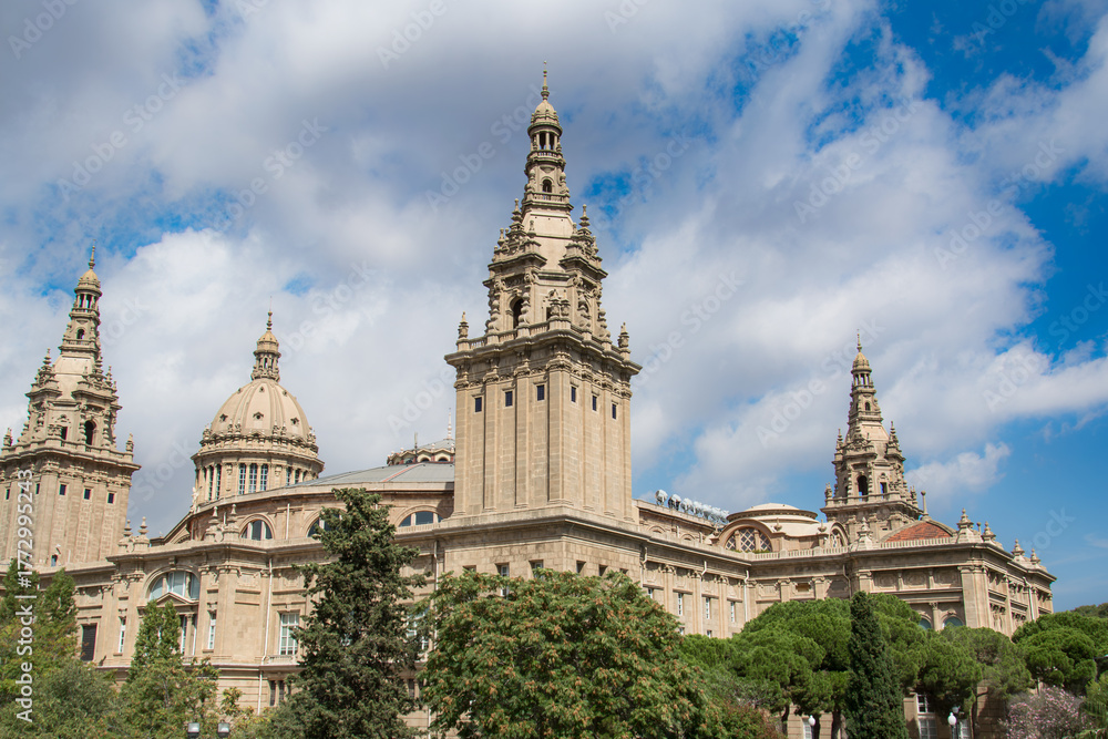 Obraz premium National Palace Facade in Barcelona