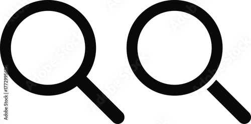Search Icon set. Magnifying Glass and Find Symbols. Keyword Research Tool sign. Global Search Engine