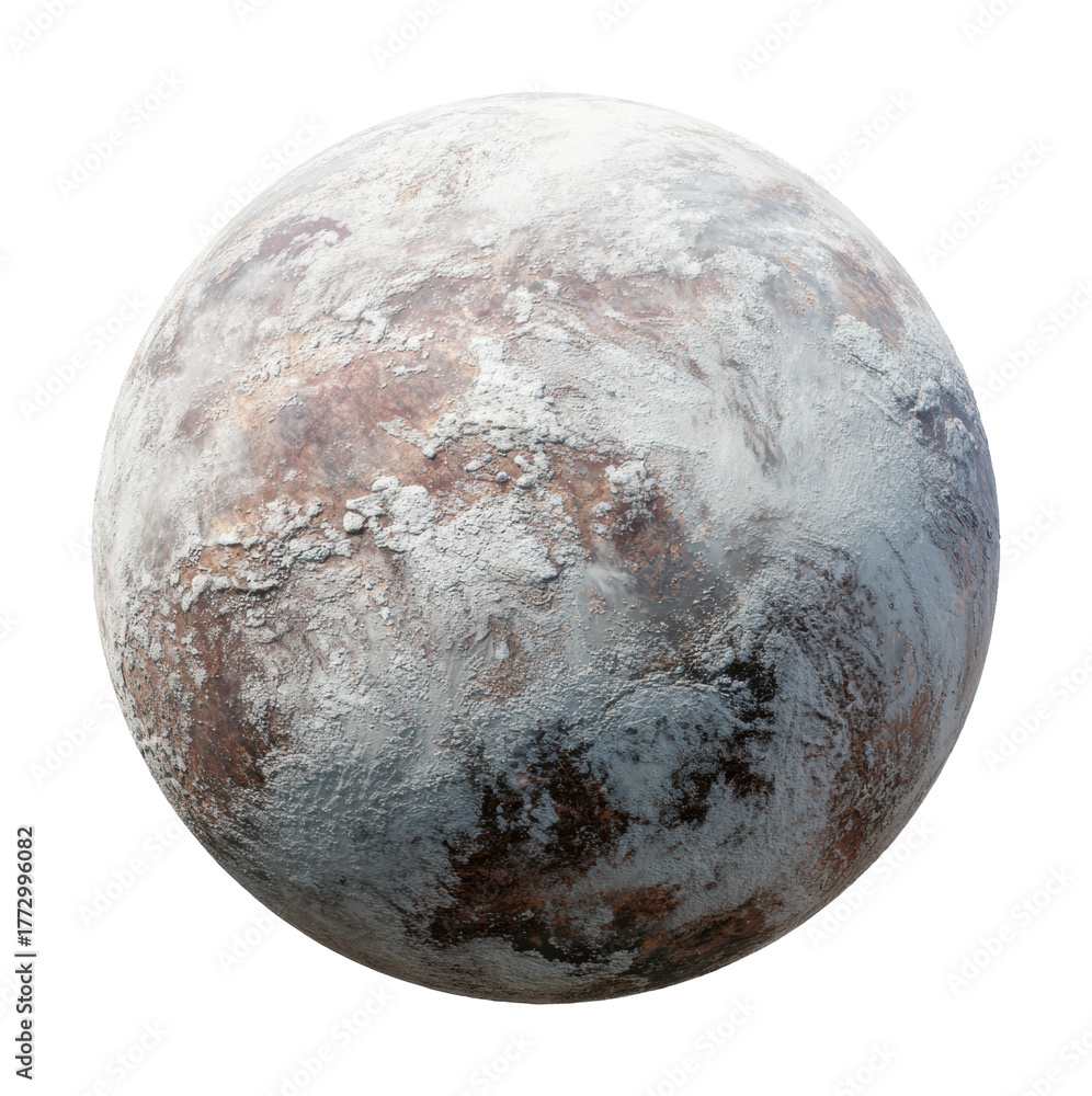 Naklejka premium Orbital exploration of planetary surfaces in a cosmic environment isolated on transparent background
