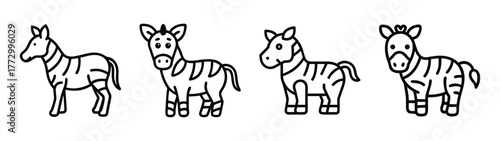 Zebra drawing cartoon illustration animal wildlife safari africa mammal zoo striped horse like art