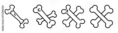 Bones vector illustration halloween themed crossed bones design pirate bones danger sign skull bones art