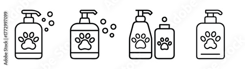 Dog shampoo and conditioner set for pet grooming and bathing products essential for pet care