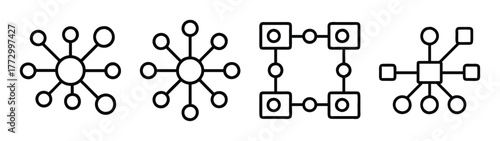 Explore network topologies and node connections with various configurations and structures diagrams