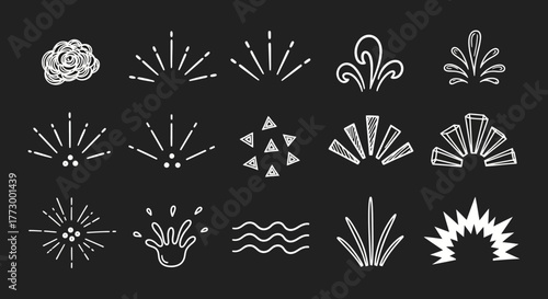Chalk Hand Drawn Design Elements for Creative Projects
