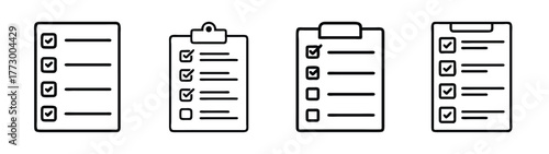 Checklist clipboard task list vector illustration for project management and planning concept
