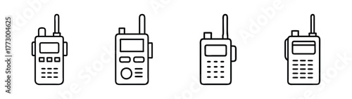 Walkie talkie vector art: portable radio communication device clip art and design elements collection