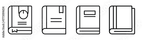 Collection of books vector illustration for library education and reading concept design element