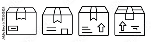 Shipping boxes vector illustration, cardboard box packaging, delivery and storage containers for logistics