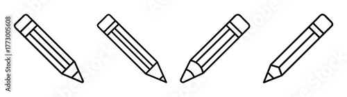 Pencils drawing vector illustration, school supplies, art and design, back to school concept drawing