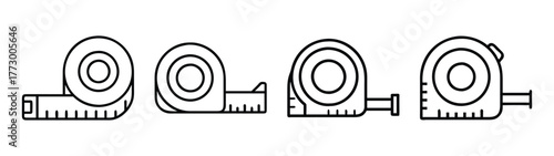 Measuring tape vector illustration for construction, diy, tailoring and home improvement projects design