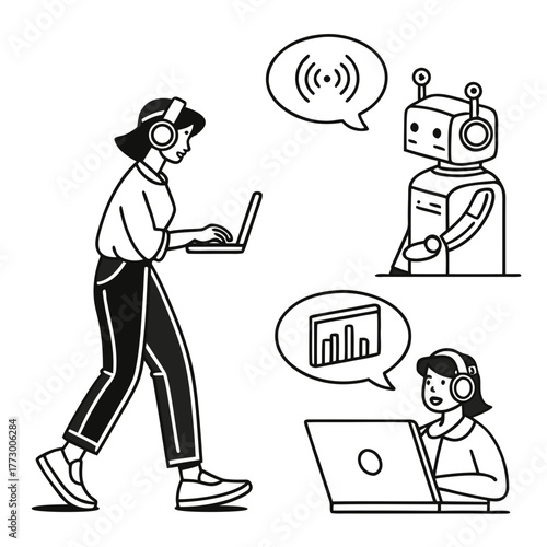 Human and robot interaction isolated