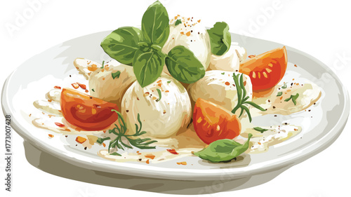 Exquisite Fresh Appetizer Platter for Banquets on White Background