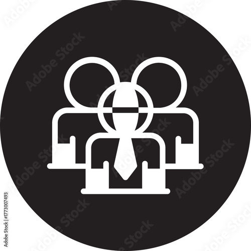 international business glyph icon