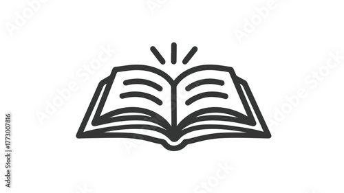 Open Book Novel Icon Children Book Day Concept Vector Illustration