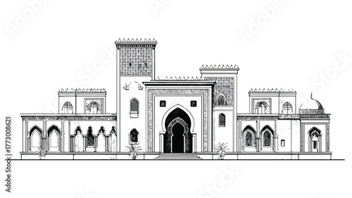Exquisite Moroccan Arabic Style Building Exterior Architecture