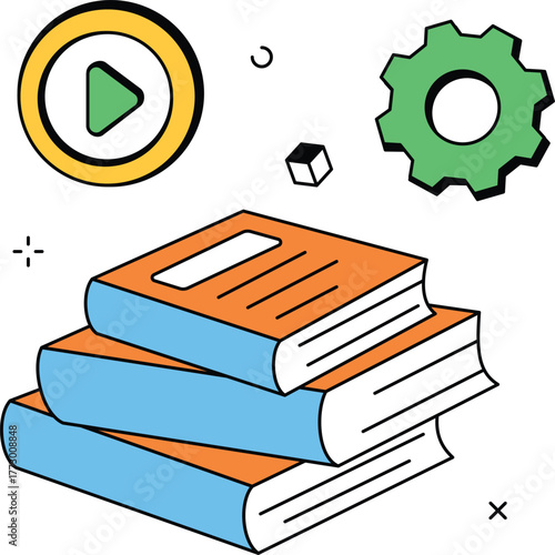 Customer education guides with video settings isometric flat vector illustration
