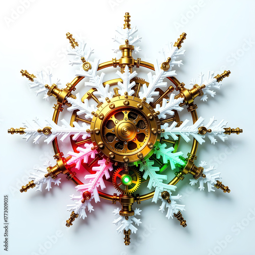 Steampunk Christmas Snowflake