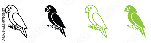 macaw color line icon for digital and print projects. south american animals. minimal clean icons for apps and websites. modern simple icons for ui ux and branding