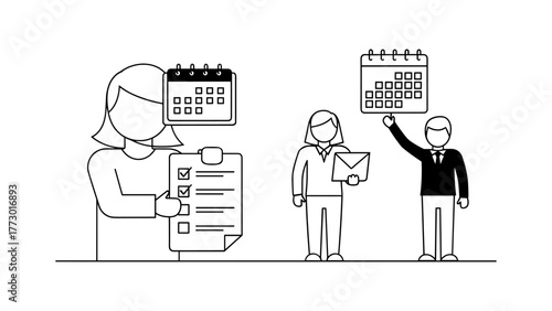 Teamwork concept with business people and calculator