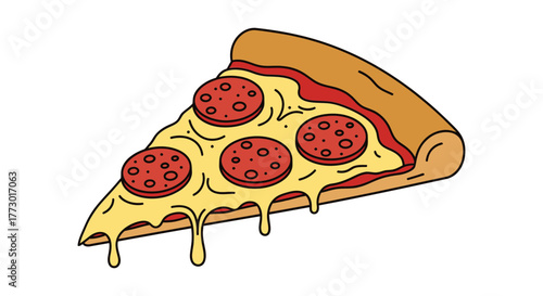 Delicious Pizza Slice Vector Design