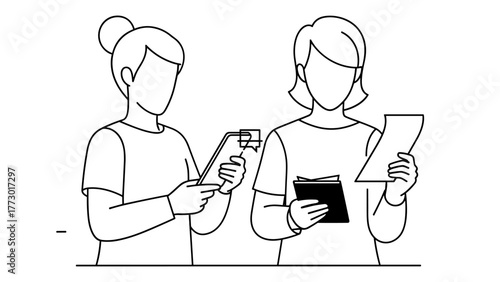 Business people are working on organizational chart