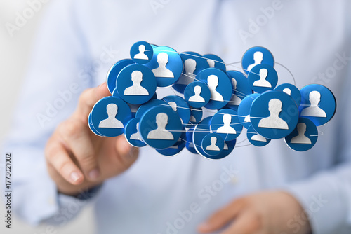 Concept of social network. ...