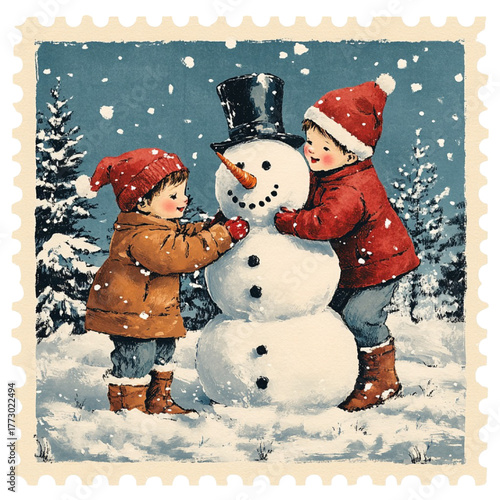 christmas stamp design 2025 december