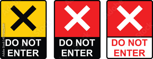 Do not enter sign board , Do not enter without permission