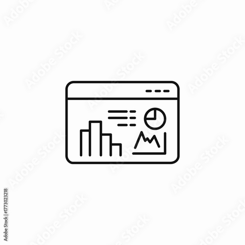 dashboard data analytics icon sign vector