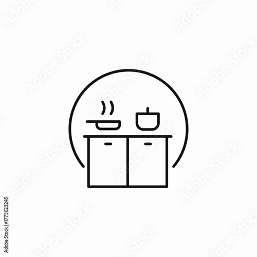 cooking pots pans icon sign vector