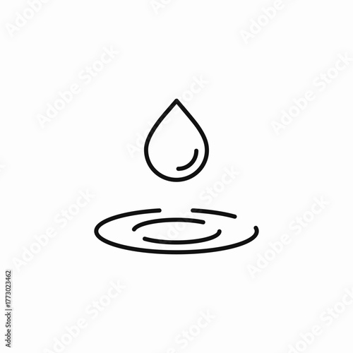 droplet ripples water icon sign vector