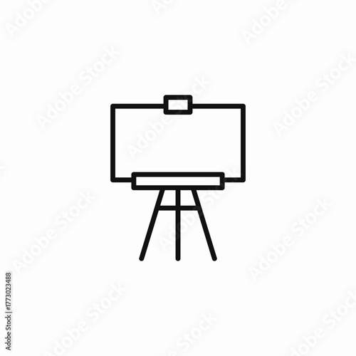empty presentation board icon sign vector