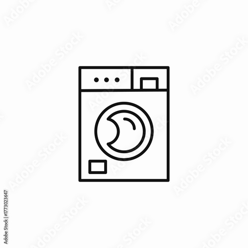 front load washer icon sign vector