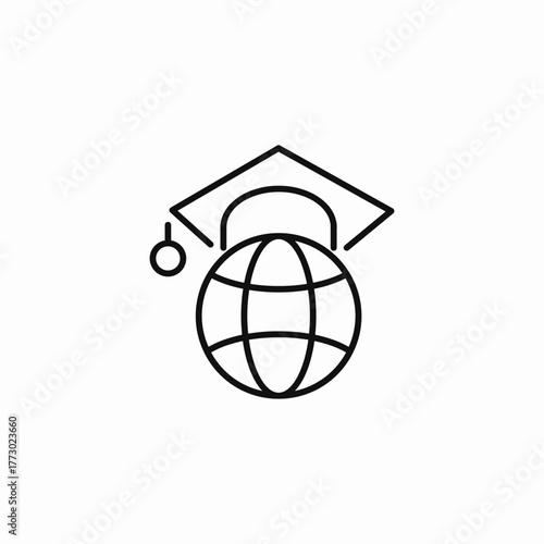 global education graduation icon sign vector