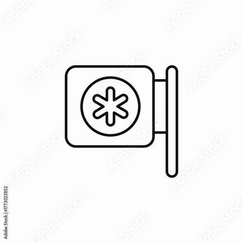 hospital sign plaque icon sign vector