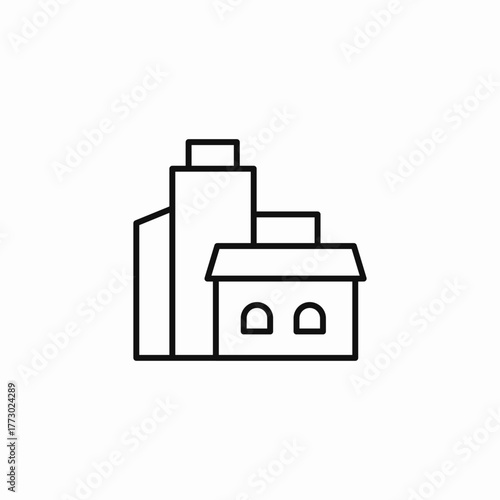 mixed-use architecture design icon sign vector
