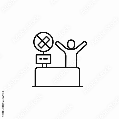 no fan allowed icon sign vector