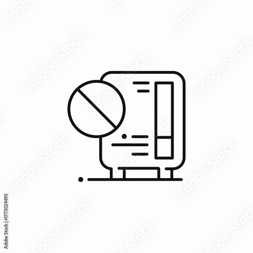 no medication dispenser icon sign vector