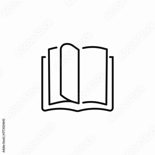 open book turning page icon sign vector