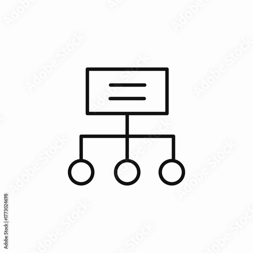 organizational flowchart hierarchy icon sign vector