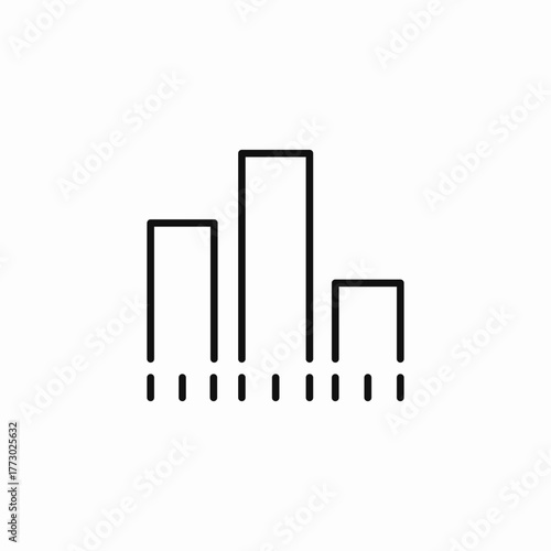 three bar chart icon sign vector