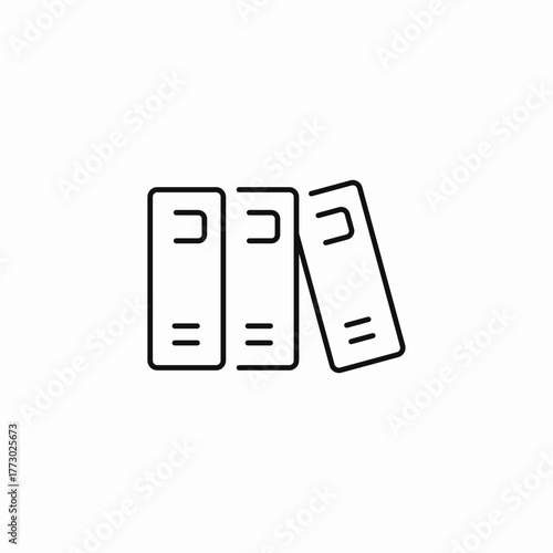 three books binders icon sign vector